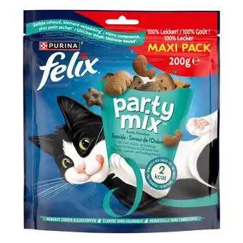 PLUS Felix Party Mix Seaside kattensnacks zalm aanbieding