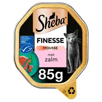 PLUS Sheba Finesse Mousse Zalm Kattenvoer aanbieding