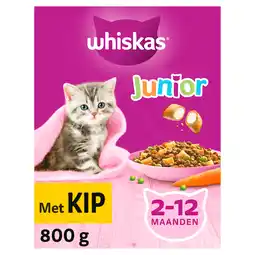 PLUS Whiskas Droog Junior Kip aanbieding