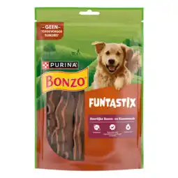 PLUS Bonzo Funtastix hondensnacks bacon & kaas aanbieding