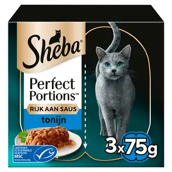 PLUS Sheba Perfect Portions tonijn in saus aanbieding