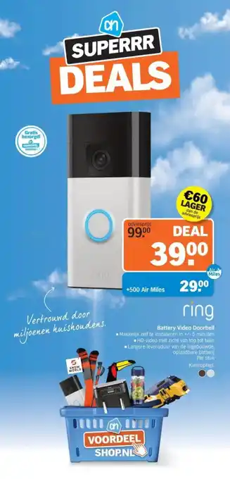Albert Heijn Ring battery video doorbell aanbieding