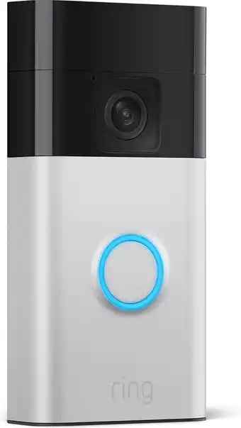 Bol.com Ring Battery Video Doorbell - Draadloos - 1440p HD-video - Zilver aanbieding