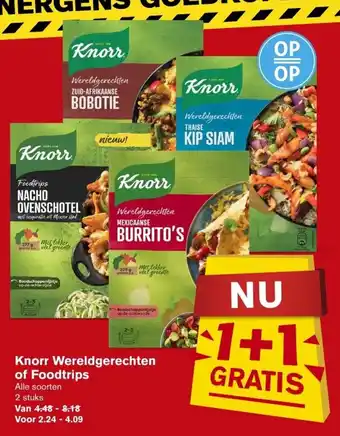 Hoogvliet Knorr wereldgerechten of foodtrips  2 st aanbieding