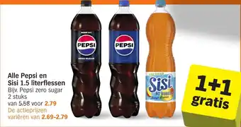 Albert Heijn Alle Pepsi en Sisi aanbieding