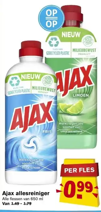 Hoogvliet Ajax allesreiniger 650 ml aanbieding