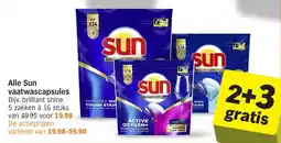 Albert Heijn Alle sun vaatwascapsules aanbieding