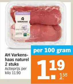 Albert Heijn AH Varkens haas naturel aanbieding
