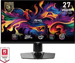 Bol.com MSI MAG 271QPX QD-OLED E2 - QHD Gaming Monitor - 27 Inch - 240Hz - USB-C PD 15W aanbieding