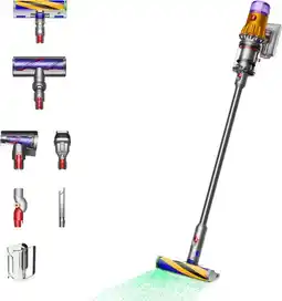 Bol.com Dyson V12 Detect Slim Absolute - Steelstofzuiger - Nikkel/Geel - 150 Air Watts - Hepa - Lichtgewicht aanbieding