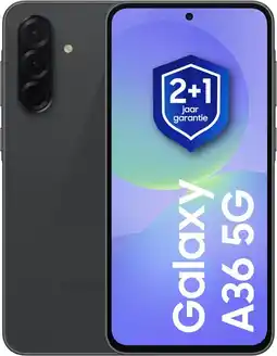 Bol.com Samsung Galaxy A36 - 5G - 256GB - Awesome Black + 1 jaar extra garantie aanbieding