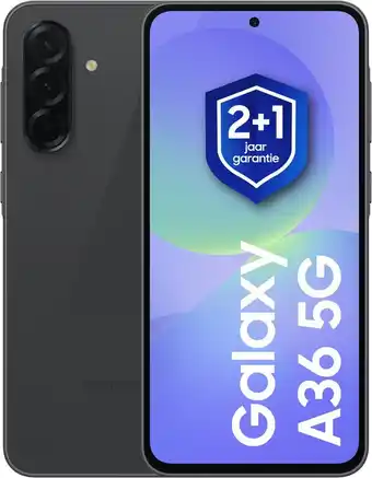 Bol.com Samsung Galaxy A36 - 5G - 256GB - Awesome Black + 1 jaar extra garantie aanbieding