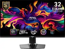 Bol.com MSI MAG 321UP QD-OLED - 4K UHD Gaming Monitor - 165hz - 32 inch - USB-C PD 15W aanbieding