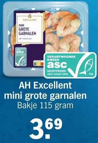 Albert Heijn AH Excellent mini grote garnalen aanbieding