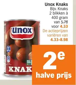 Albert Heijn Unox Knaks aanbieding