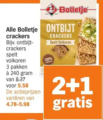 Albert Heijn Alle bolletje crackers aanbieding