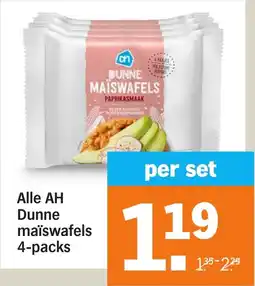 Albert Heijn Alle AH Dunne maïswafels aanbieding