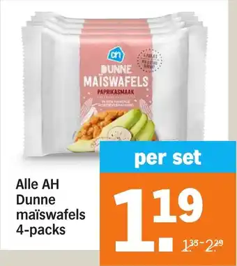 Albert Heijn Alle AH Dunne maïswafels aanbieding
