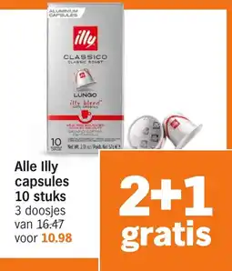 Albert Heijn Alle Illy capsules 10 stuks aanbieding