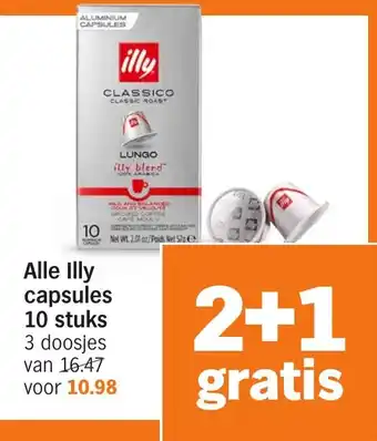 Albert Heijn Alle Illy capsules 10 stuks aanbieding