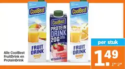 Albert Heijn Alle CoolBest FruitDrink en ProteinDrink aanbieding