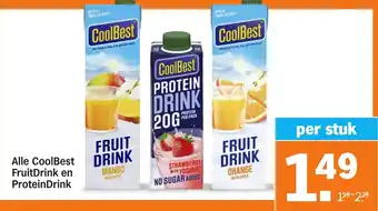 Albert Heijn Alle CoolBest FruitDrink en ProteinDrink aanbieding