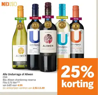 Albert Heijn Alle Undurraga of Aliwen aanbieding