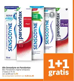Albert Heijn Alle Sensodyne en Parodontax aanbieding