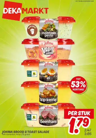 Dekamarkt Johma brood & toast salade aanbieding