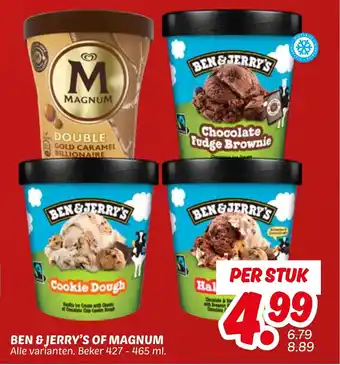 Dekamarkt Ben & jerry's of magnum aanbieding