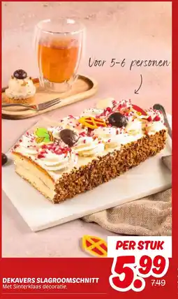 Dekamarkt Dekavers slagroomschnitt aanbieding