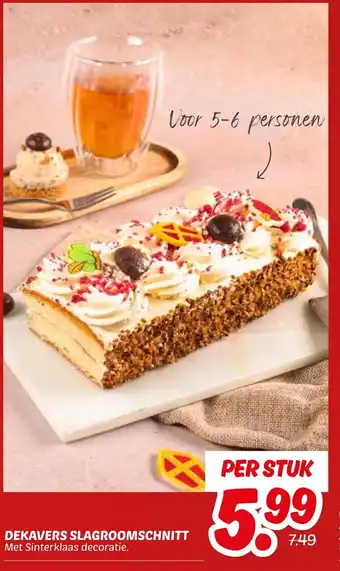 Dekamarkt Dekavers slagroomschnitt aanbieding