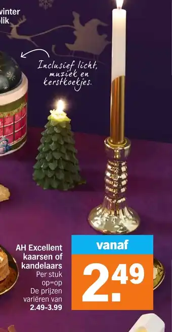 Albert Heijn AH excellent kaarsen of kandelaars aanbieding