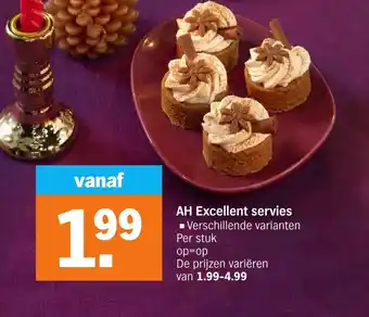Albert Heijn AH Excellent servies aanbieding