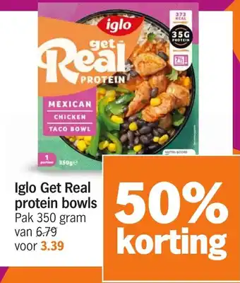 Albert Heijn Iglo Get Real protein bowls aanbieding