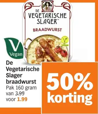Albert Heijn DE Vegetarische Slager braadwurst aanbieding