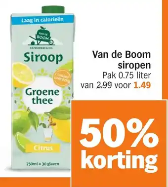 Albert Heijn Van de boom siropen aanbieding