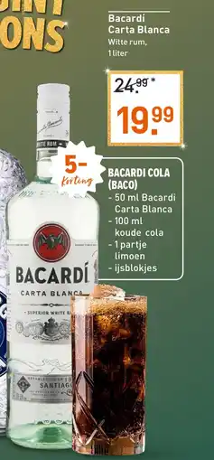 Albert Heijn Bacardí carta blanca aanbieding