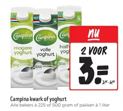 Jumbo Campina kwark of yoghurt aanbieding