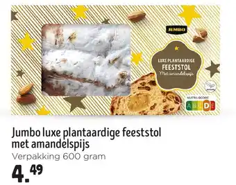 Jumbo Jumbo luxe plantaardige feeststol met amandelspijs aanbieding