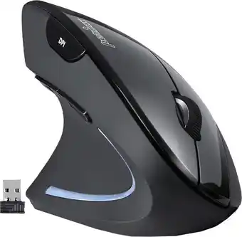 Bol.com Perixx Perimice-713L Ergonomische muis USB Optisch Zwart 5 Toetsen 2000 dpi Ergonomisch aanbieding