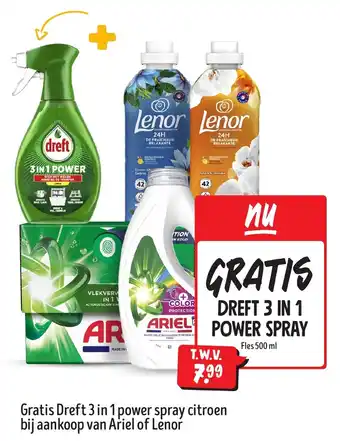 Jumbo Dreft 3 in 1 power spray citroen aanbieding