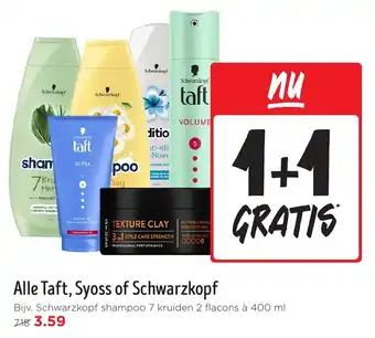 Jumbo Alle Taft, Syoss of Schwarzkopf aanbieding