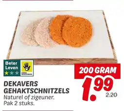 Dekamarkt Dekavers Gehaktschnitzels aanbieding