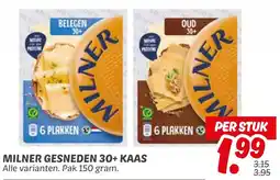 Dekamarkt Milner gesneden 30+ kaas aanbieding