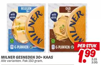 Dekamarkt Milner gesneden 30+ kaas aanbieding