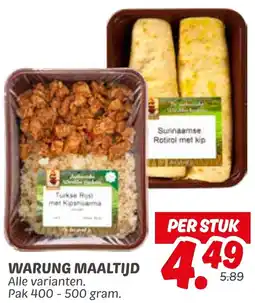 Dekamarkt Warung maaltijd aanbieding