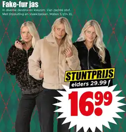 Dirk Fake-fur jas aanbieding