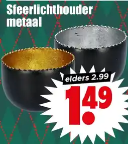 Dirk Sfeerlichthouder metaal aanbieding