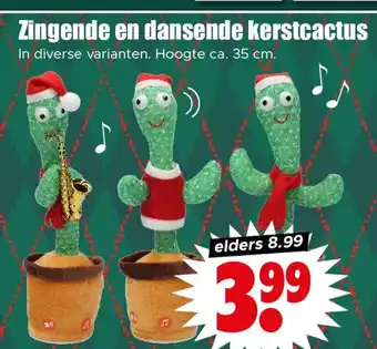 Dirk Zingende en dansende kerstcactus aanbieding
